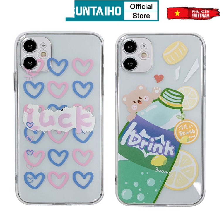 Ốp lưng iphone 6, 6s plus, 7 8 Plus, X, XS, XR, XSMAX, 11, 12, 13 PROMAX TRONG SUỐT LUCK, BRICK