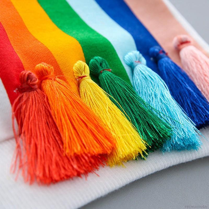 Bộ áo thun hình cầu vồng + quần dài cá tính cho bé