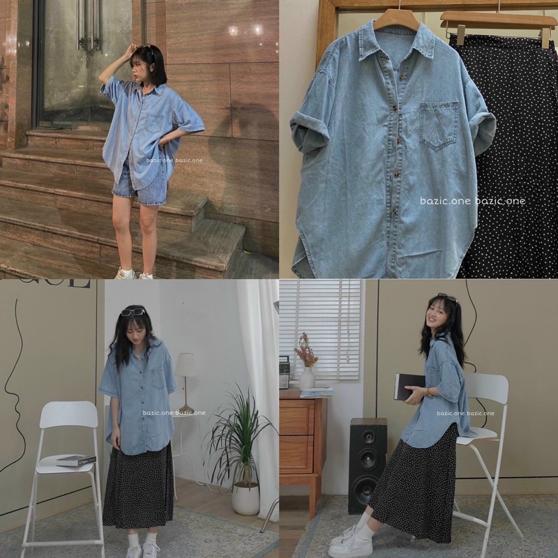 ÁO SƠ MI DENIM / SƠ MI BÒ NHẠT HÀN QUỐC TREND