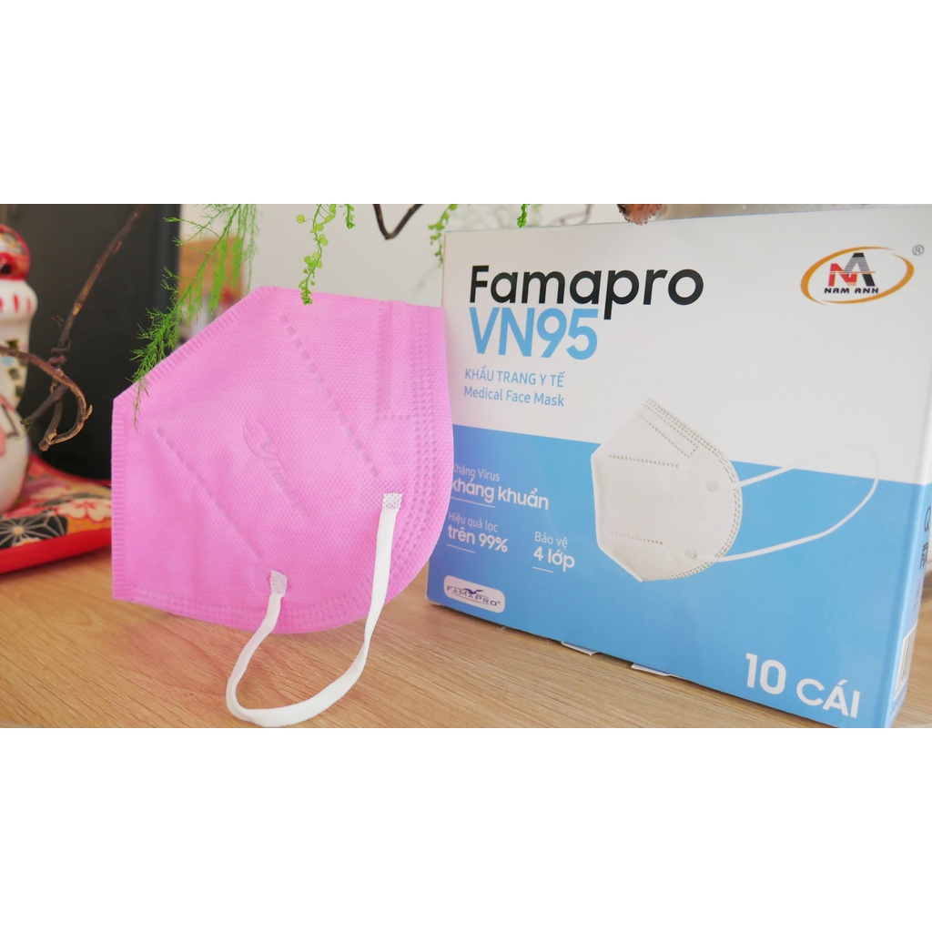 Combo 10c Khẩu trang VN95 FamaPro kháng khuẩn cao cấp