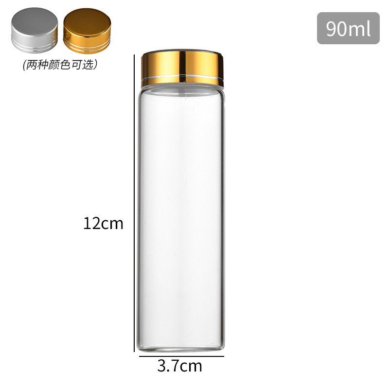 Hũ thủy tinh đựng vòng trầm hương , đông trùng hạ thảo, saffron