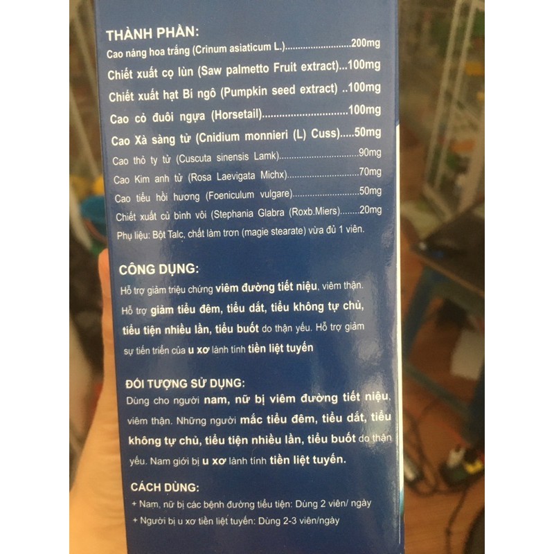 AN TIỂU ĐAN- Hỗ trợ triệu chứng viêm đường tiết niệu, tiểu không tự chủ (lọ 30viên)- Nhà thuốc Phương Linh