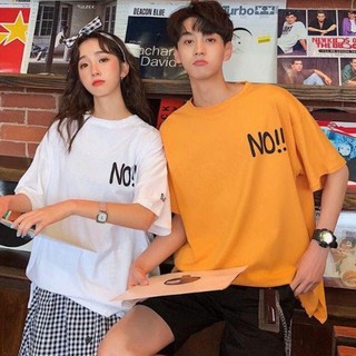 Áo Thun Đôi Tình Nhân Unisex In Logo Chữ NO DLX