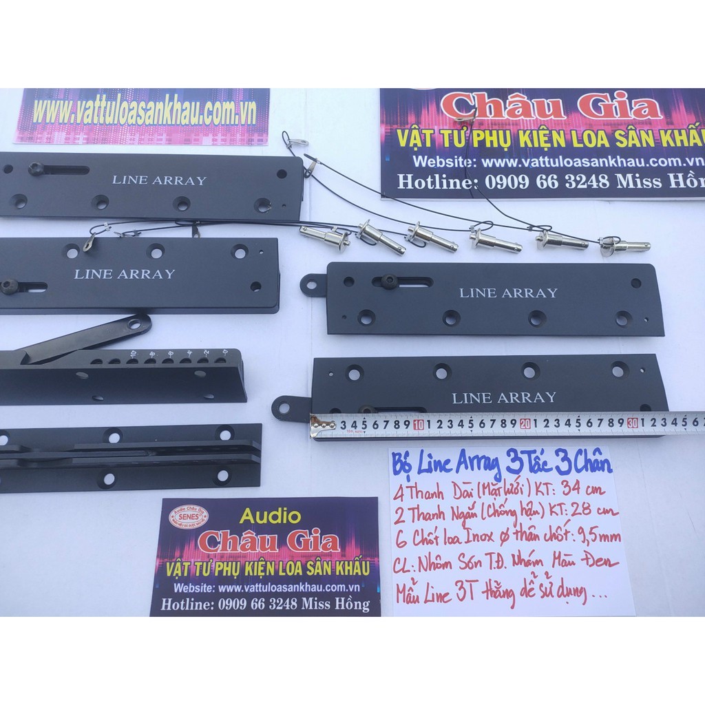 Nẹp loa array, line array 3T 3 chân 1 bộ Audio Châu Gia