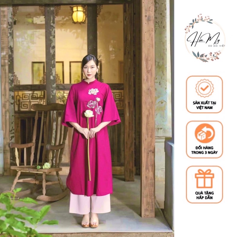 Áo Dài Cách Tân Dáng Suông Cao Cấp