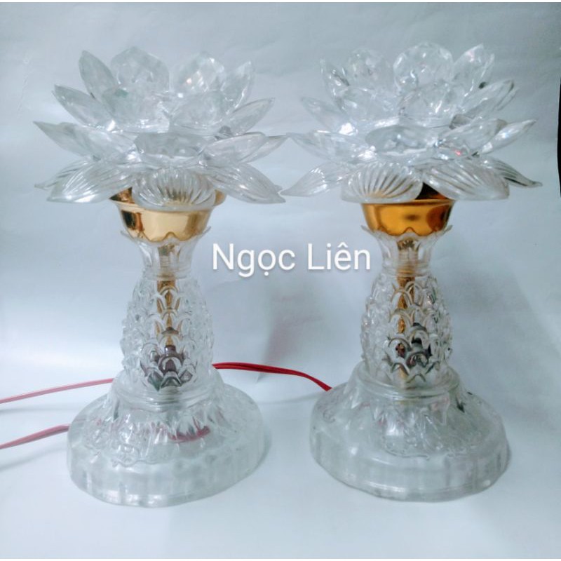 Đèn thờ hoa sen led đổi màu [cặp]