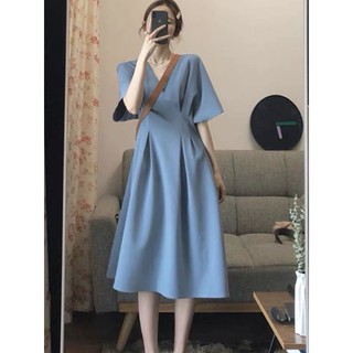 Sẵn XL V236 đầm bigsize free size dáng suông cách điệu eo tay cánh dơi thời trang phong cách