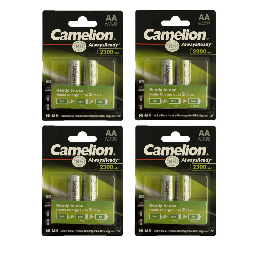 2 viên Pin sạc Camelion AA 2300mAh