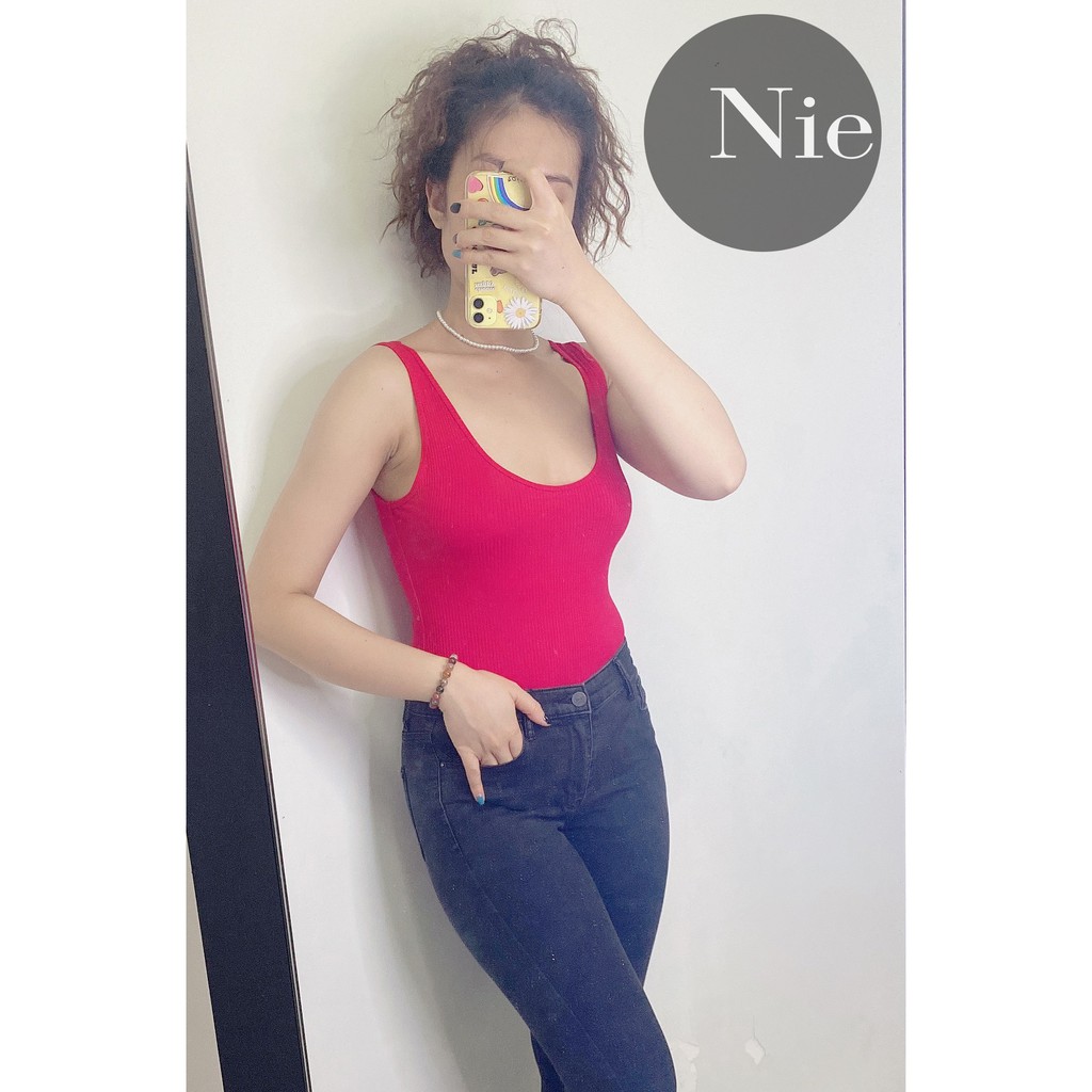 Bodysuit sát nách thun gân tự tin năng động✊