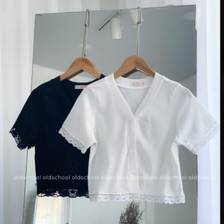 CROPTOP LEN TĂM VIỀN REN (ảnh thật/sẵn)