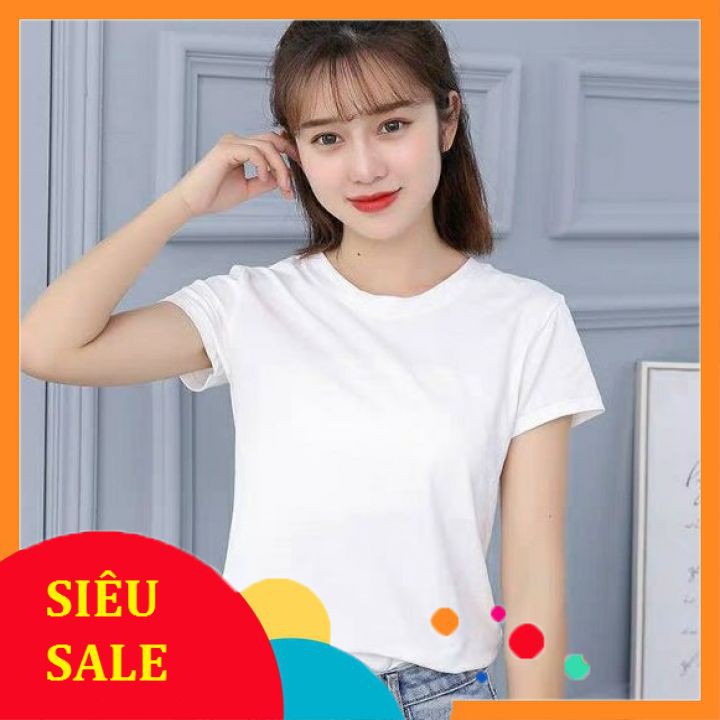 [SIÊU SALE 11K ] Áo thun Trơn Unisex Ngắn Tay nam nữ Trắng Siêu Hót Mùa Hè - áo phông trơn