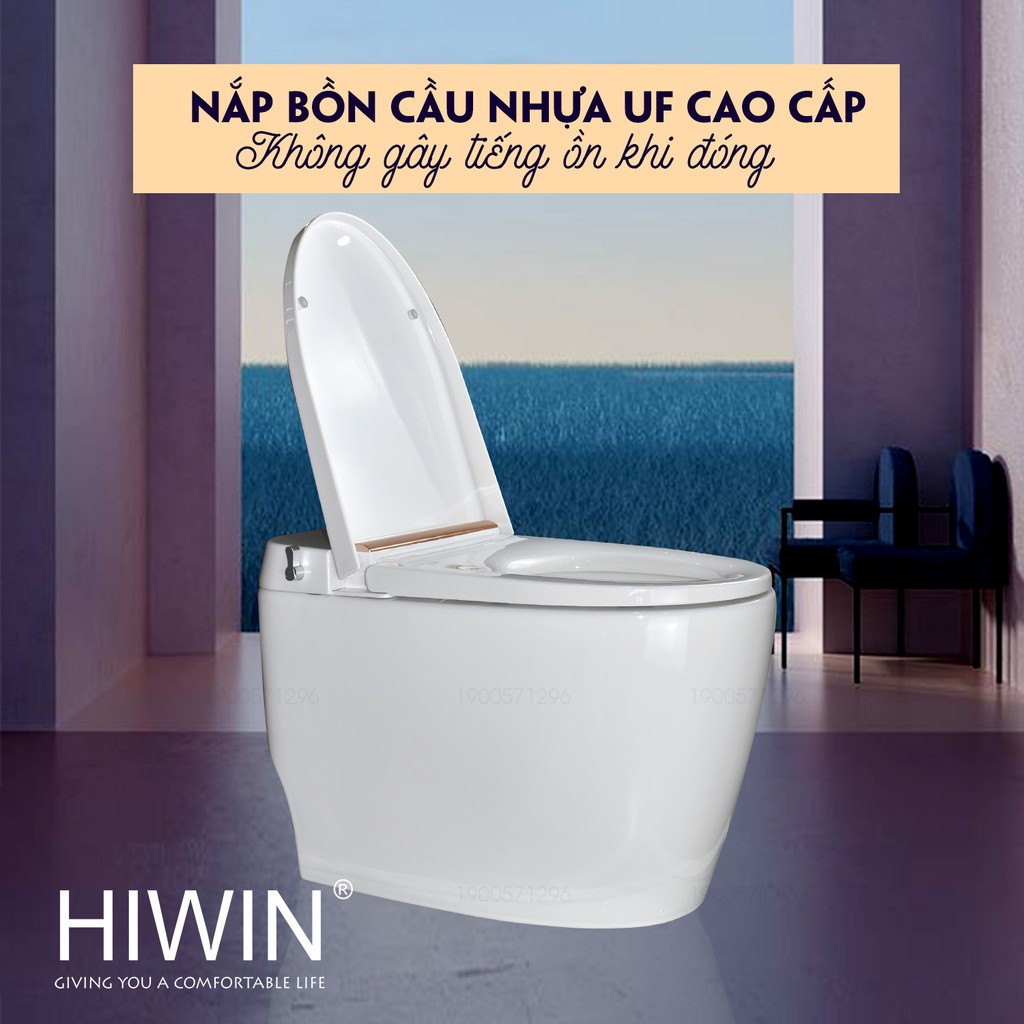 Bồn cầu két nước âm có vòi xịt rửa vệ sinh cao cấp Hiwin MT-240 (665*390*510mm)