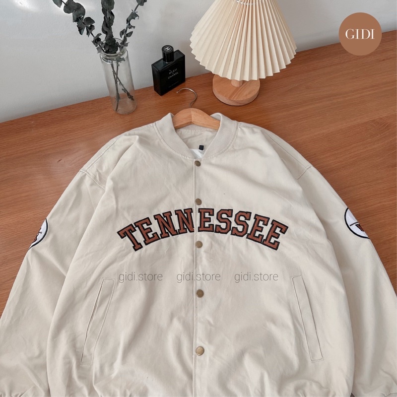 Áo Khoác bóng chày vải Kaki dày dặn nam nữ unisex OVERSIZE - BOMBER TENNESSEE Form Rộng Tay Dài Ulzzang