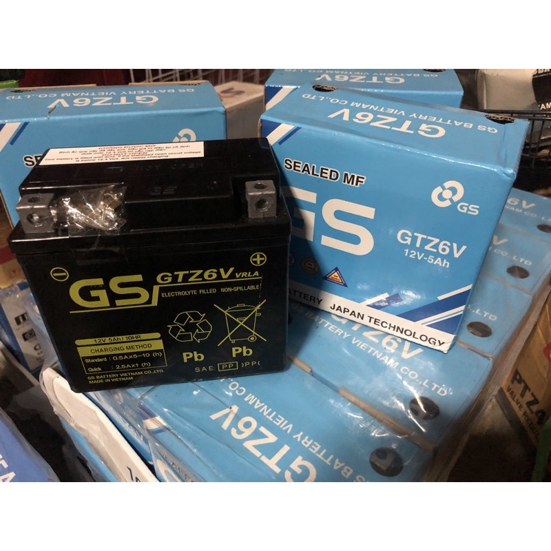 [Mã 11LSSALE giảm 100% đơn 50k] Bình ắc quy khô GS sử dụng cho các dòng Vision, Sh mode, Nozza, latte, Freego