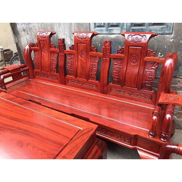 Bộ bàn ghế tần thủy hoàng gỗ hương đỏ nam phi