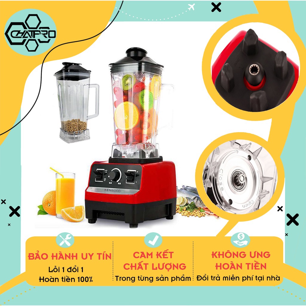 [Hàng Chính Hãng] Máy xay sinh tố Kenwood Châu Âu công suất 3000w siêu mạnh- Bảo Hành 24 Tháng