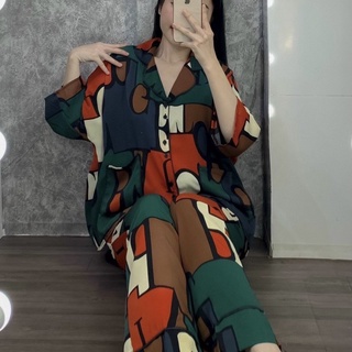 Đồ bộ nữ tay dơi quần dài chất liệu mango