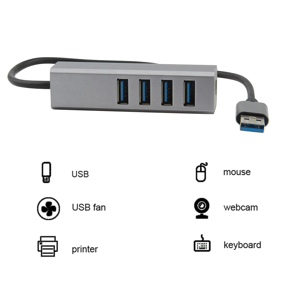 Bộ Chia Usb 3.0 4 Cổng Usb 3.0 Dc 5v / 2a Cho Máy Tính / Điện Thoại