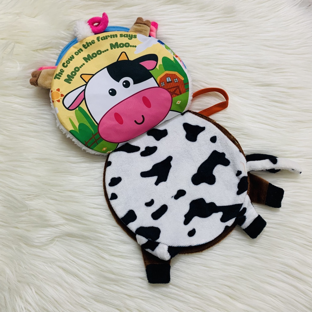 Sách vải cho bé The animals on the Farm - Đồ chơi An toàn cho bé - Mô Mô Home