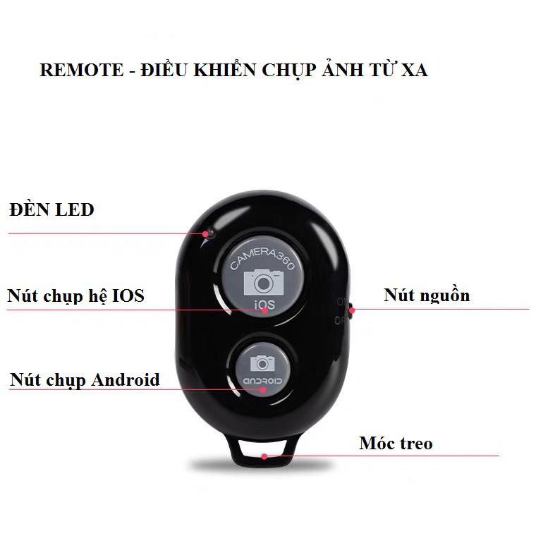 Remote livestream. Điều khiển chụp ảnh từ xa kết nối Bluetooth- SIÊU TIỆN LỢI!!