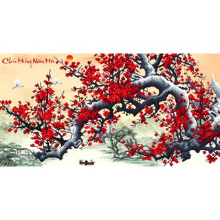 Tranh đính đá Chúc mừng năm mới