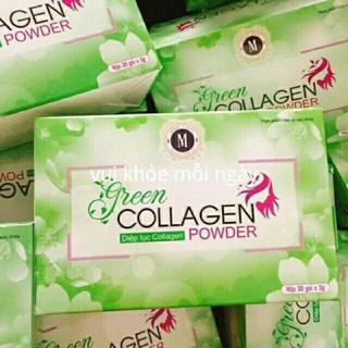 Diệp lục Collagen Powder 30 gói /1 hộp ( hàng công ty chuẩn 100%)