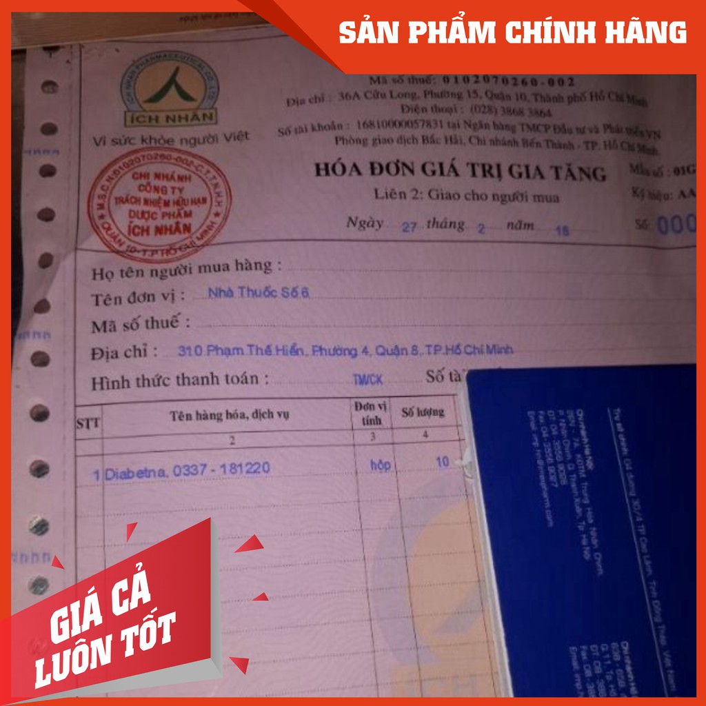 Thực phẩm bảo vệ sức khỏe Diabetna - Ôn định đường huyết từ thảo dược [CHÍNH HÃNG]