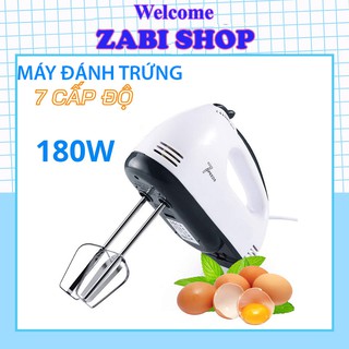 Máy đánh trứng cầm tay tạo bọt cà phê đánh bột làm bánh 7 tốc độ công suất 180w siêu mạnh