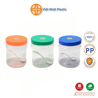 Hũ đựng gia vị có thìa nhựa Việt Nhật Plastic 300g / 500g