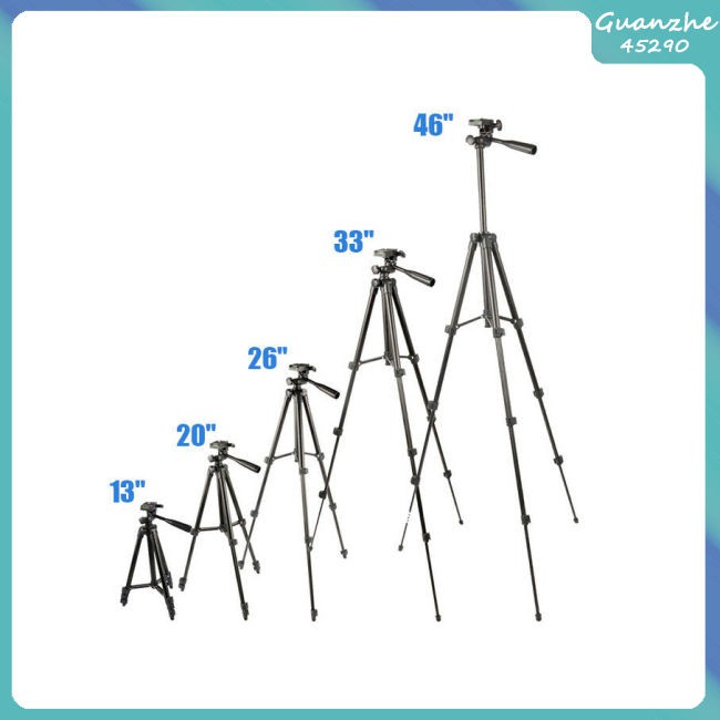 46" Professional Camera Tripod Stand for Holder iPhone/Samsung Cell Mount