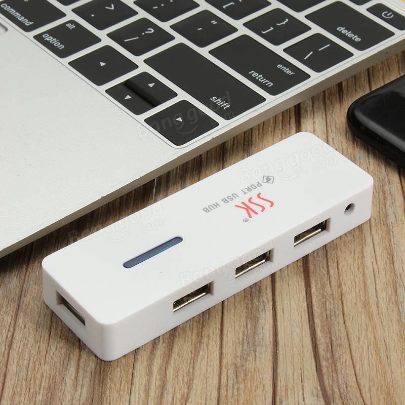 Hub Chia 4 Cổng Cho Máy Tính, Điện Thoại USB 3.0 SSK SHU006 Tốc Độ Cao - Bảo Hành 6 Tháng