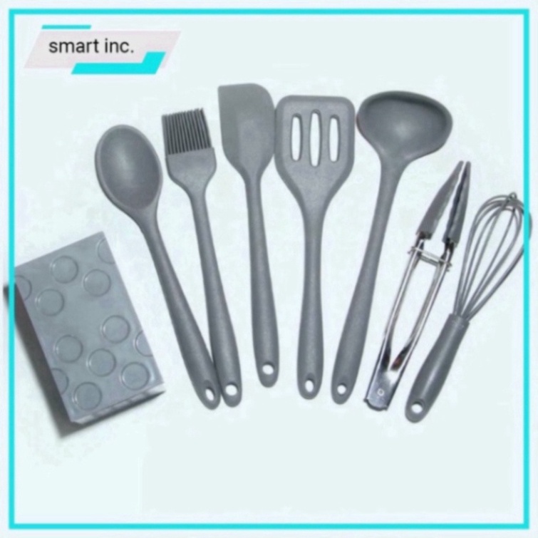 Cây Đánh Trứng Phới Trộn Bột Spatula Dụng Cụ Làm Bánh Làm Bếp Silicon 8 Món