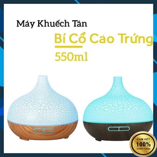 Máy Xông Tinh Dầu 550ml Vân Rạn Trứng , Máy Khuếch Tán Tinh Dầu Tạo Ẩm Thơm Phòng