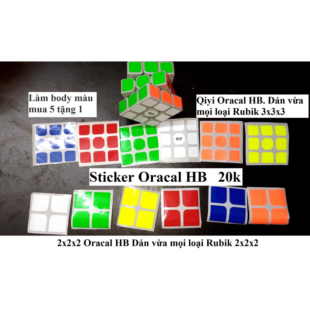 Phụ kiện Rubik Sticker Gan, Valk, GTS