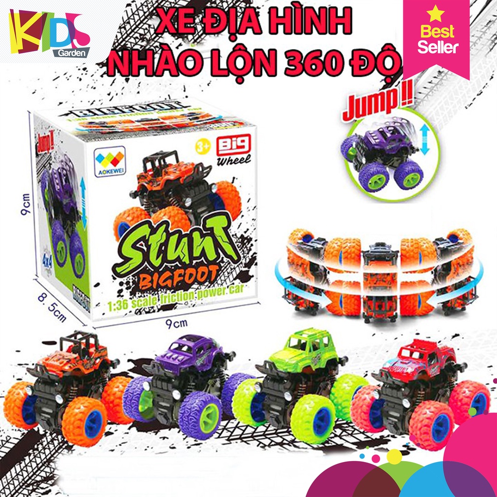 Xe đồ chơi cho bé xe ô tô mini địa hình cho trẻ có thể chạy trớn nhào lộn 360 độ thông minh XDC07-XDHINH