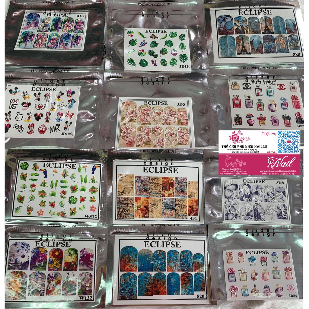 Dán Sticker 3D Nổi Cực Đẹp Siêu Mỏng Không Thấm Nước Mẫu Mới -Lẻ 1 Cái