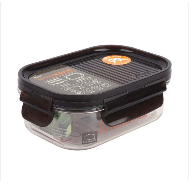 Hộp Bảo Quản Thực Phẩm Nhựa Tritan Lock&amp;Lock Bisfree Modular LBF450 - LBF401 Cỡ Nhỏ 260ml - Larva Store