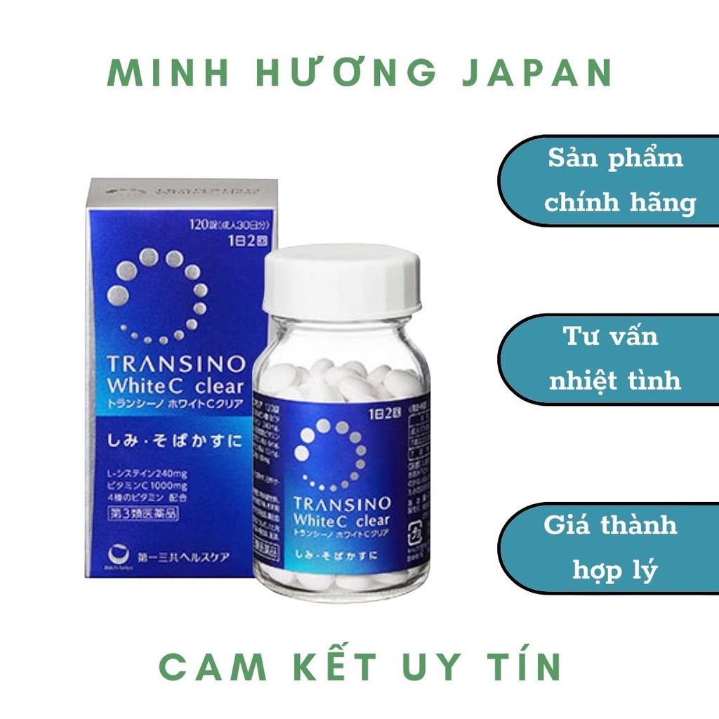 Viên uống trắng da Transino White C 120 Viên Và 240 Viên Nhật Bản, Viên Uống Trắng Da Transino