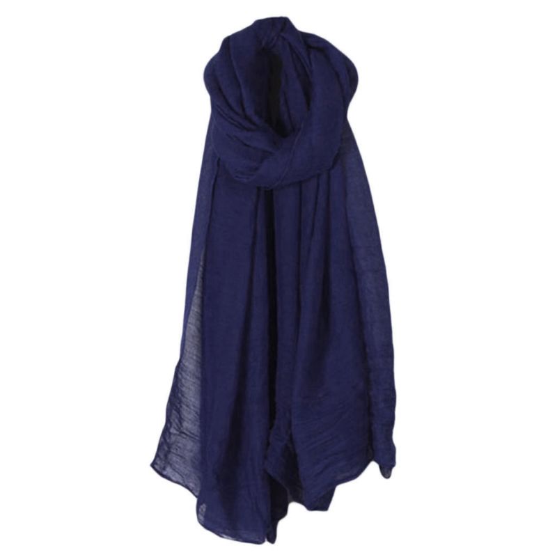 Youyo Khăn Choàng Đầu Cotton Lanh Nhẹ Màu Trơn Thời Trang Mùa Hè Dành Cho Nữ