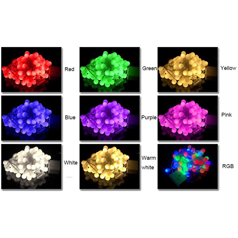 10M 100LED Dây đèn LED trang trí cây thông Noel