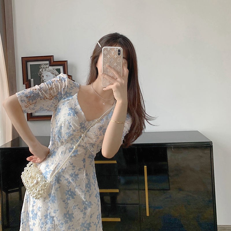 Đầm Hoa Phong Cách Retro Pháp Ngọt Ngào Mới 2021 | BigBuy360 - bigbuy360.vn