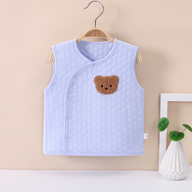 𝗦𝗵𝗼𝗽 𝗠𝗲̣ 𝗕𝗼𝗯 𝟴𝟲 - Áo gile trần bông mỏng nhẹ cho bé 0-3 tuổi, Áo khoác nhẹ cho bé