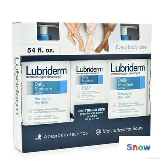 Set 3 chai sữa dưỡng thể Lubriderm Daily Moisture Lotion của Mỹ 1595ml