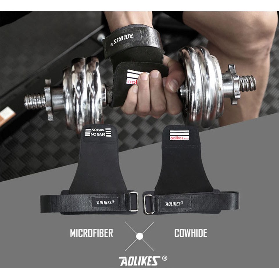 Găng tay tập gym AOLIKES A-7639 hở mu bảo vệ lòng bàn tay sport wrist band