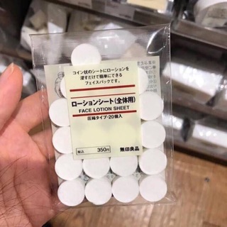 Mặt nạ giấy nén - muji 20 miếng nhật bản