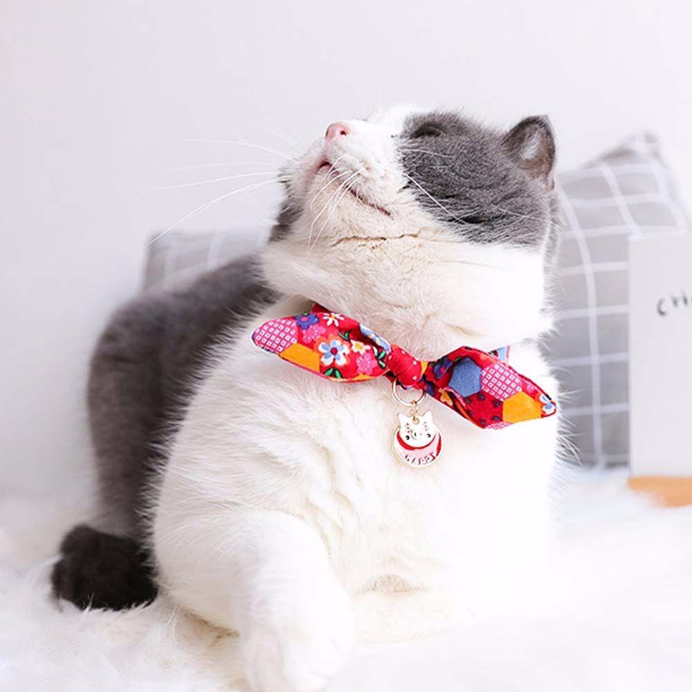 [COD] Vòng Cổ Tai Thỏ Dễ Thương Có Thể Điều Chỉnh Kích Thước Dành Cho Thú Cưng