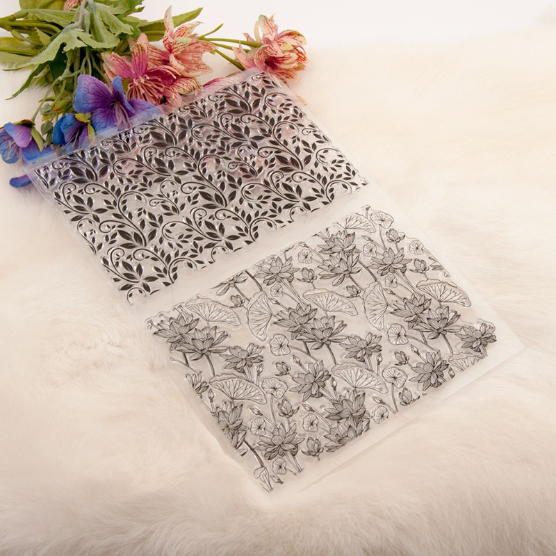 Con Dấu Silicone Trong Suốt Hình Hoa Sen Trang Trí Scrapbook