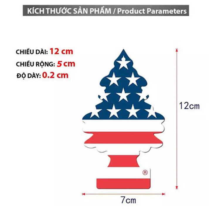 Lá thơm cây thông Little Tree treo ô tô xe hơi nhập khẩu Mỹ khử mùi ô tô,phòng ngủ,tủ quần áo