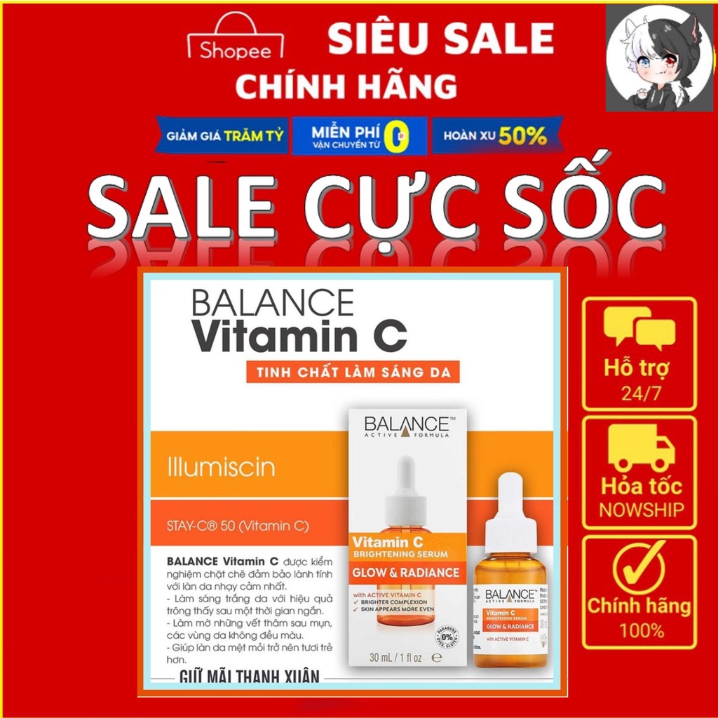 Serum Vitamin C Trắng Da, Mờ Thâm Balance Active Formula Vitamin C Brightening 30ml - Skincareoffcial_vn | BigBuy360 - bigbuy360.vn