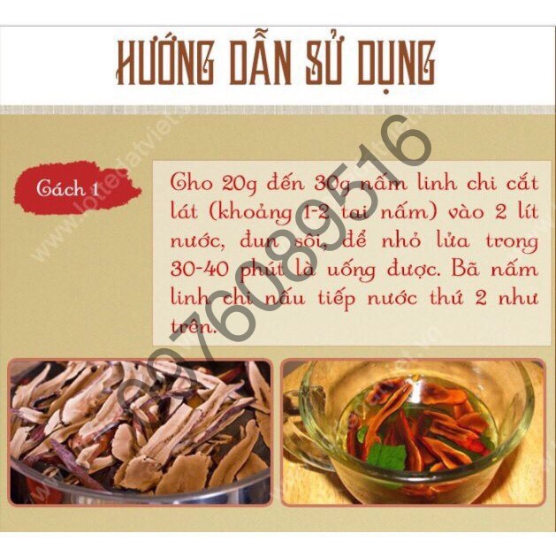 Nấm Linh Chi Đỏ Thái Lát Hàn Quốc Túi 0,5kg